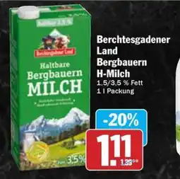Hit Berchtesgadener Land Bergbauern H-Milch Angebot