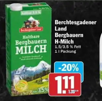 Hit Berchtesgadener Land Bergbauern H-Milch Angebot