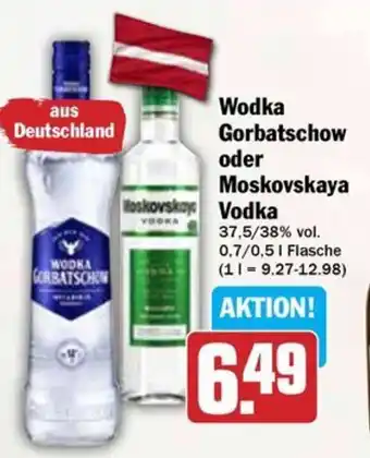 Hit Wodka Gorbatschow oder Moskovskaya Hoskovskay Vodka Angebot
