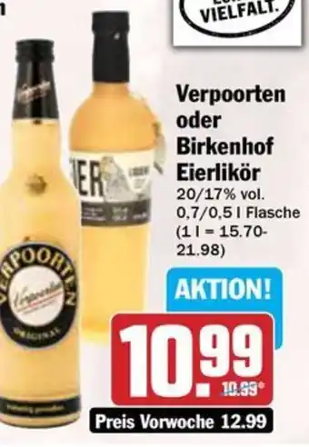 Hit Verpoorten oder Birkenhof Eierlikör Angebot