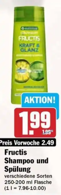 Hit Fructis Shampoo und Spülung Angebot