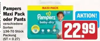 Hit Pampers Maxi Pack oder Pants Angebot