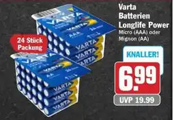 Hit Varta Batterien Longlife Power Angebot