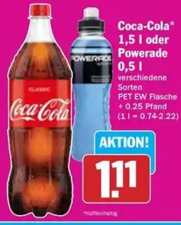 Hit Coca-Cola oder Powerade Angebot