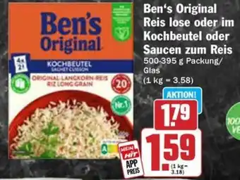 Hit Ben's Original Reis lose oder im Kochbeutel oder Saucen zum Reis Angebot
