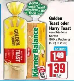 Hit Golden Toast oder Harry Toast Angebot