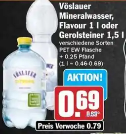 Hit Vöslauer Mineralwasser, Flavour oder Gerolsteiner Angebot