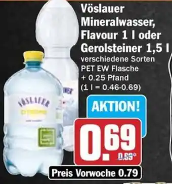 Hit Vöslauer Mineralwasser, Flavour oder Gerolsteiner Angebot