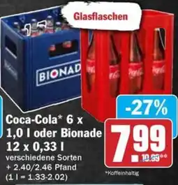 Hit Coca-Cola oder Bionade Angebot