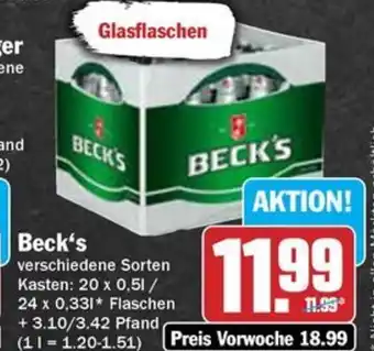 Hit Beck's Angebot