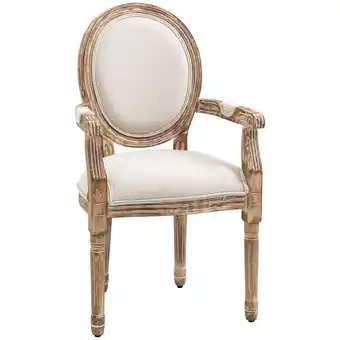 Netto Marken-Discount HOMCOM Esszimmerstuhl Gummiholz, Schaumstoff, Leinen (Polyester) Angebot