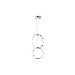 Netto Marken-Discount LED Pendelleuchte chrom, Ring Design, L 45 cm Angebot