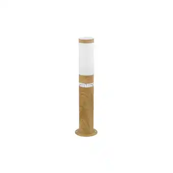 Netto Marken-Discount LED Sockellampe, Deko-Licht, Edelstahl, Holz-Optik, H 50 cm Angebot