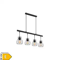 Netto Marken-Discount LED Hängeleuchte, 4-Flammig, Käfig-Design, schwarz, L 77 cm Angebot