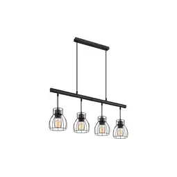 Netto Marken-Discount LED Hängeleuchte, 4-Flammig, Käfig-Design, schwarz, L 77 cm Angebot