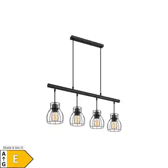Netto Marken-Discount LED Hängeleuchte, 4-Flammig, Käfig-Design, schwarz, L 77 cm Angebot