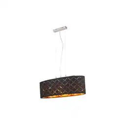 Netto Marken-Discount LED Pendelleuchte, Metall, Dekorstanzungen, schwarz, gold Angebot