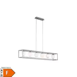 Netto Marken-Discount LED Hängeleuchte, nickel-matt, Glas weiß, H 150 cm Angebot