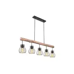 Netto Marken-Discount Hängeleuchte, Käfig Design, Holz, L 100 cm, MINA Angebot
