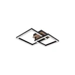 Netto Marken-Discount LED Deckenleuchte, Metall, schwarz matt, MDF, L 42cm Angebot
