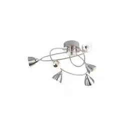 Netto Marken-Discount LED Deckenleuchte, Metall, silber, geschwungen, H 28 cm Angebot