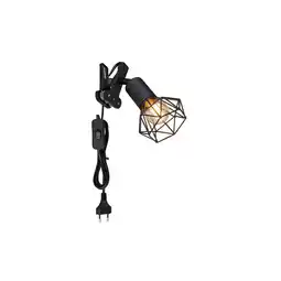 Netto Marken-Discount Klemmleuchte, schwarz, Käfig-Schirm, H 18 cm Angebot