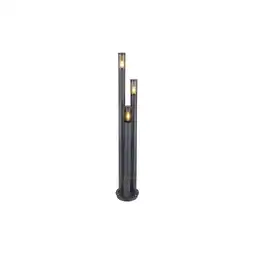 Netto Marken-Discount Stehleuchte, 3-Flammig, Edelstahl, anthrazit, rauch, H 170 cm Angebot