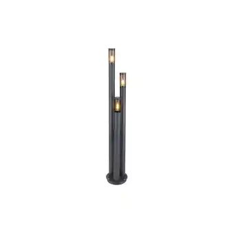Netto Marken-Discount Stehleuchte, 3-Flammig, Edelstahl, anthrazit, rauch, H 170 cm Angebot