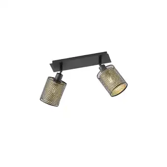 Netto Marken-Discount Deckenleuchte, 2 Flammig, Stahl, Eisen, schwarz, gold, L 30 cm Angebot