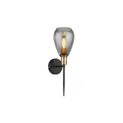 Netto Marken-Discount Wandleuchte, schwarz Glas rauch, H 48 cm Angebot