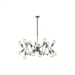 Netto Marken-Discount Hängeleuchte, 12 Flammig, Spots beweglich, braun, D 95 cm Angebot