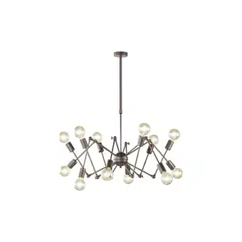 Netto Marken-Discount Hängeleuchte, 12 Flammig, Spots beweglich, braun, D 95 cm Angebot