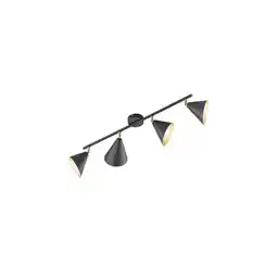 Netto Marken-Discount Deckenleuchte, anthrazit gold, Spots verstellbar, L 72 cm Angebot