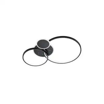 Netto Marken-Discount LED Deckenleuchte, Ring-Design, dimmbar, schwarz, L 54 cm Angebot