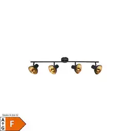 Netto Marken-Discount LED Deckenlampe, Spots beweglich, Metall, schwarz, gold Angebot