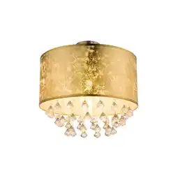 Netto Marken-Discount Deckenleuchte im Blattgold Design mit Kristallen, AMY Angebot