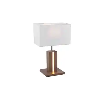Netto Marken-Discount LED Tischleuchte, CCT, dimmbar, Holzoptik, weiß, H 48cm Angebot