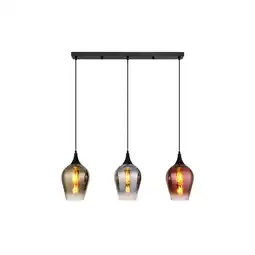 Netto Marken-Discount Pendelleuchte, Metall, Glas Bunt, 3-Flammig Angebot