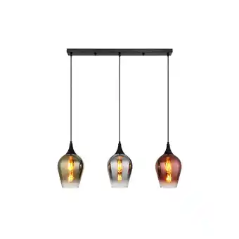 Netto Marken-Discount Pendelleuchte, Metall, Glas Bunt, 3-Flammig Angebot