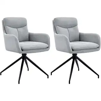 Netto Marken-Discount CLP 2er Set Esszimmerstuhl Somers Stoff I Drehbarer Sessel I Armlehnstuhl für Wohnzimmer und Küche Angebot