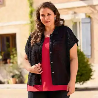 NKD Damen-Cardigan in Ajour-Design, große Größen Angebot