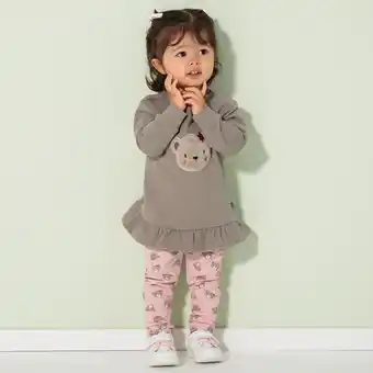 NKD Baby-Mädchen-Set mit Plüsch-Bär-Aufdruck, 2-teilig Angebot
