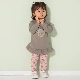 NKD Baby-Mädchen-Set mit Plüsch-Bär-Aufdruck, 2-teilig Angebot