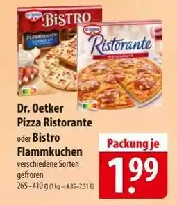 Famila Nord Ost Dr. Oetker Pizza Ristorante oder Bistro Flammkuchen Angebot