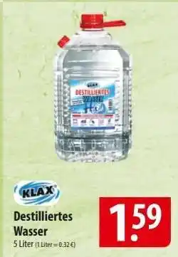 Famila Nord Ost KLAX Destilliertes Wasser Angebot