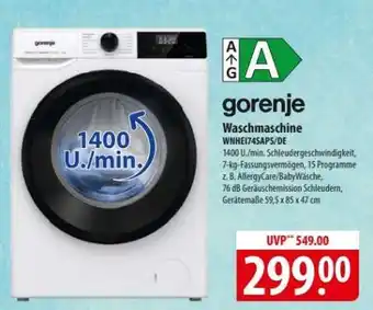 Famila Nord Ost gorenje Waschmaschine WNHEI74SAPS/DE Angebot
