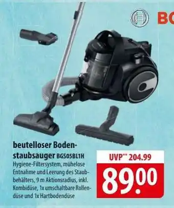 Famila Nord Ost beutelloser Bodenstaubsauger BGS05BL1H Angebot