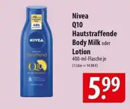 Famila Nord Ost Nivea Q10 Hautstraffende Body Milk oder Lotion Angebot