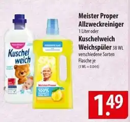 Famila Nord Ost Meister Proper Allzweckreiniger oder Kuschelweich Weichspüler Angebot