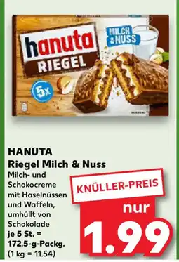 Kaufland HANUTA Riegel Milch & Nuss Angebot